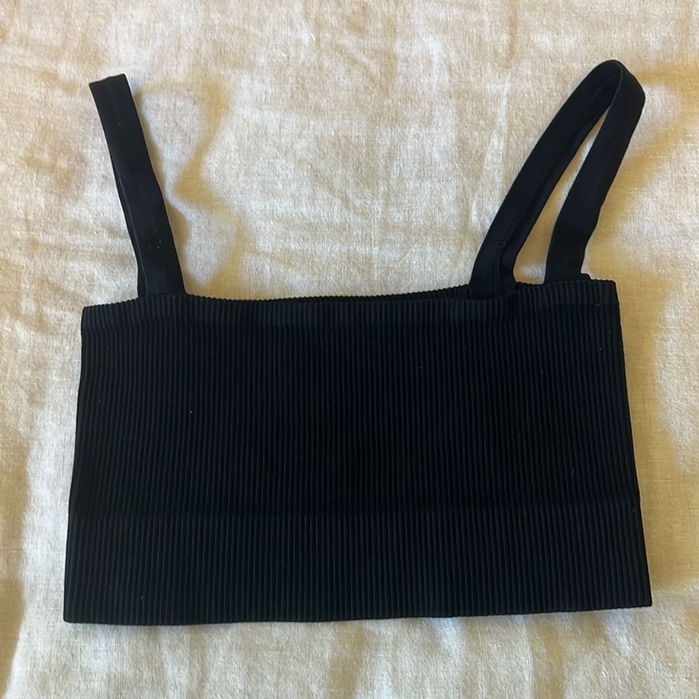 Urban Outfitters Ribbed Black Bandeau